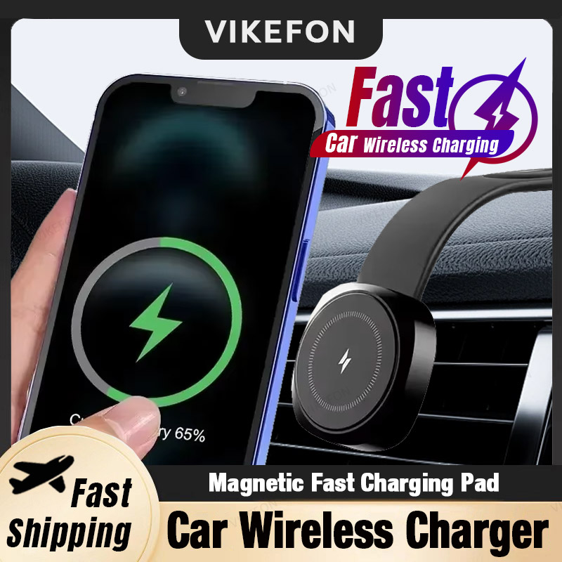 Wireless Car Charger Mount Fast Charging - Cargador inalámbrico magnético para coche, cargadores