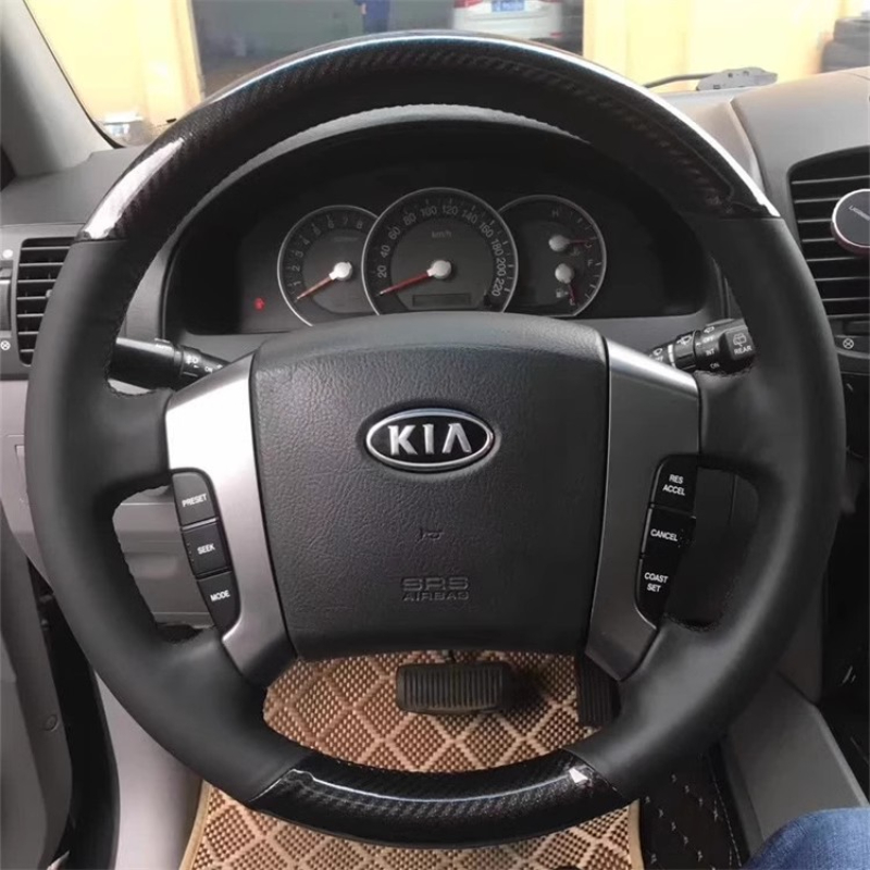 Car Steering Wheel Cover Anti Slip Breathable - Funda de Volante de Cuero Genuino