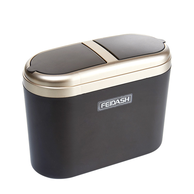 Waterproof Car Trash Can With Lid - Caja de almacenamiento de plástico portátil