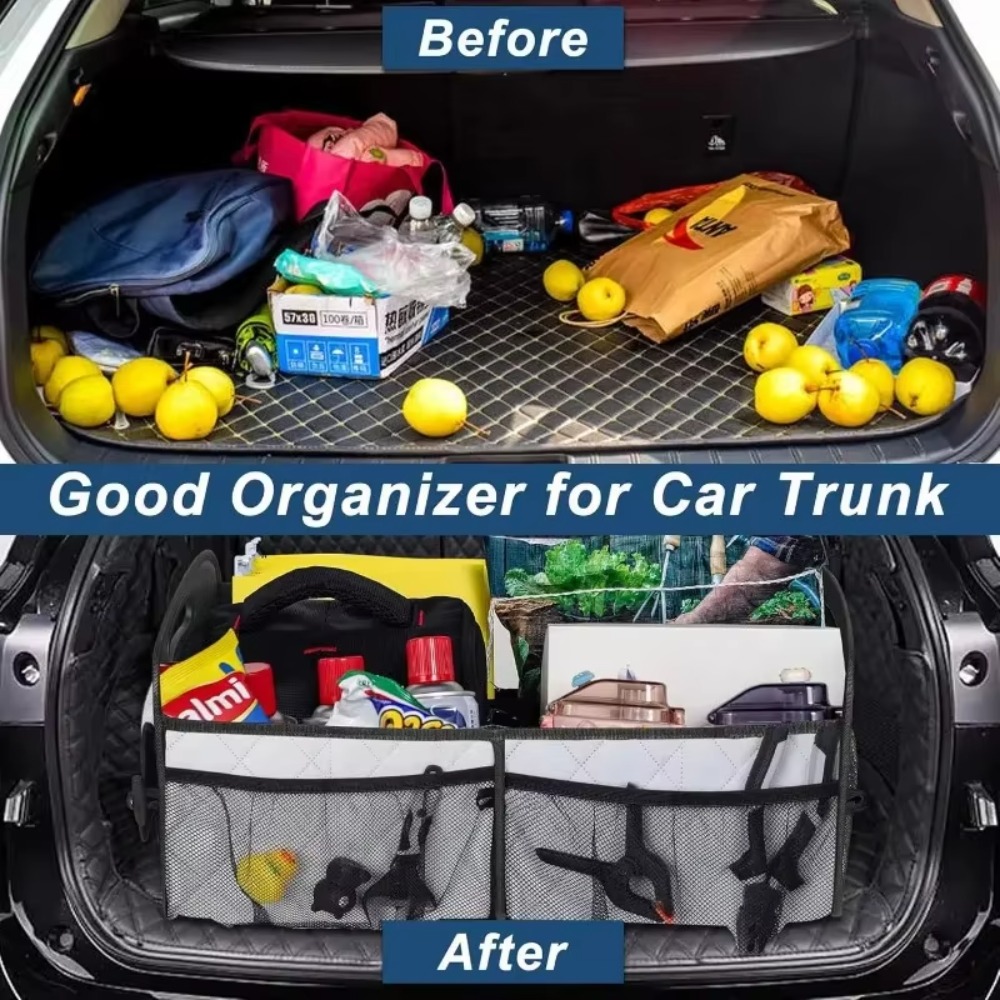 Caja de almacenamiento univers - Car Trunk Organizer Foldable Storage Box reseña y precio