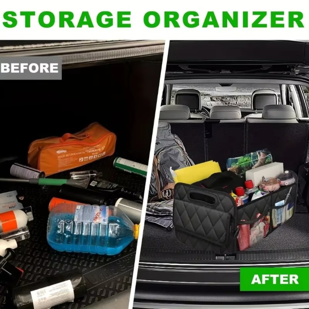 Caja de almacenamiento univers - Car Trunk Organizer Foldable Storage Box reseña y precio