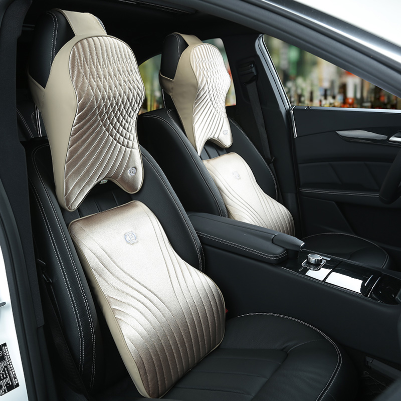 Juego de almohadas de espuma v - Memory Foam Car Neck Pillow Lumbar Support reseña y precio