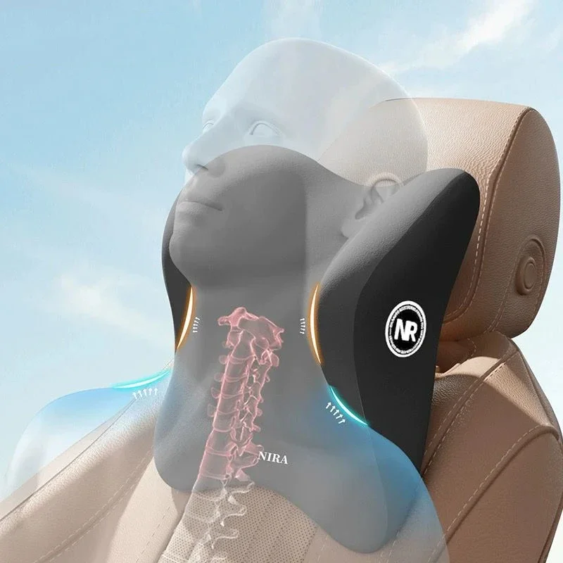 Cómoda cojín de asiento de coc - Memory Foam Car Neck Pillow Lumbar Support reseña y precio