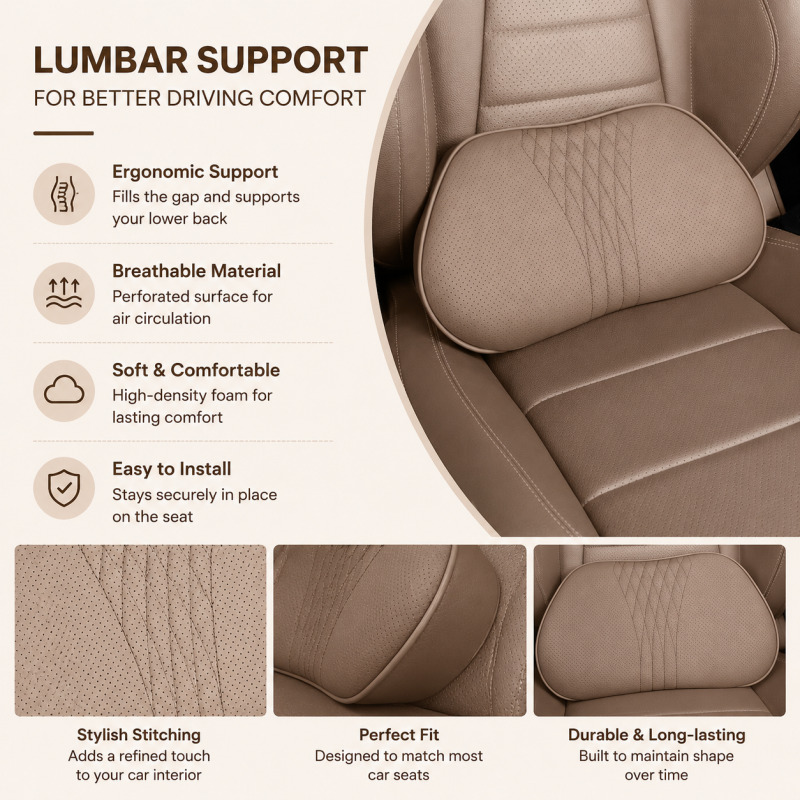 Almohada para el Cuello del Re - Memory Foam Car Neck Pillow Lumbar Support reseña y precio