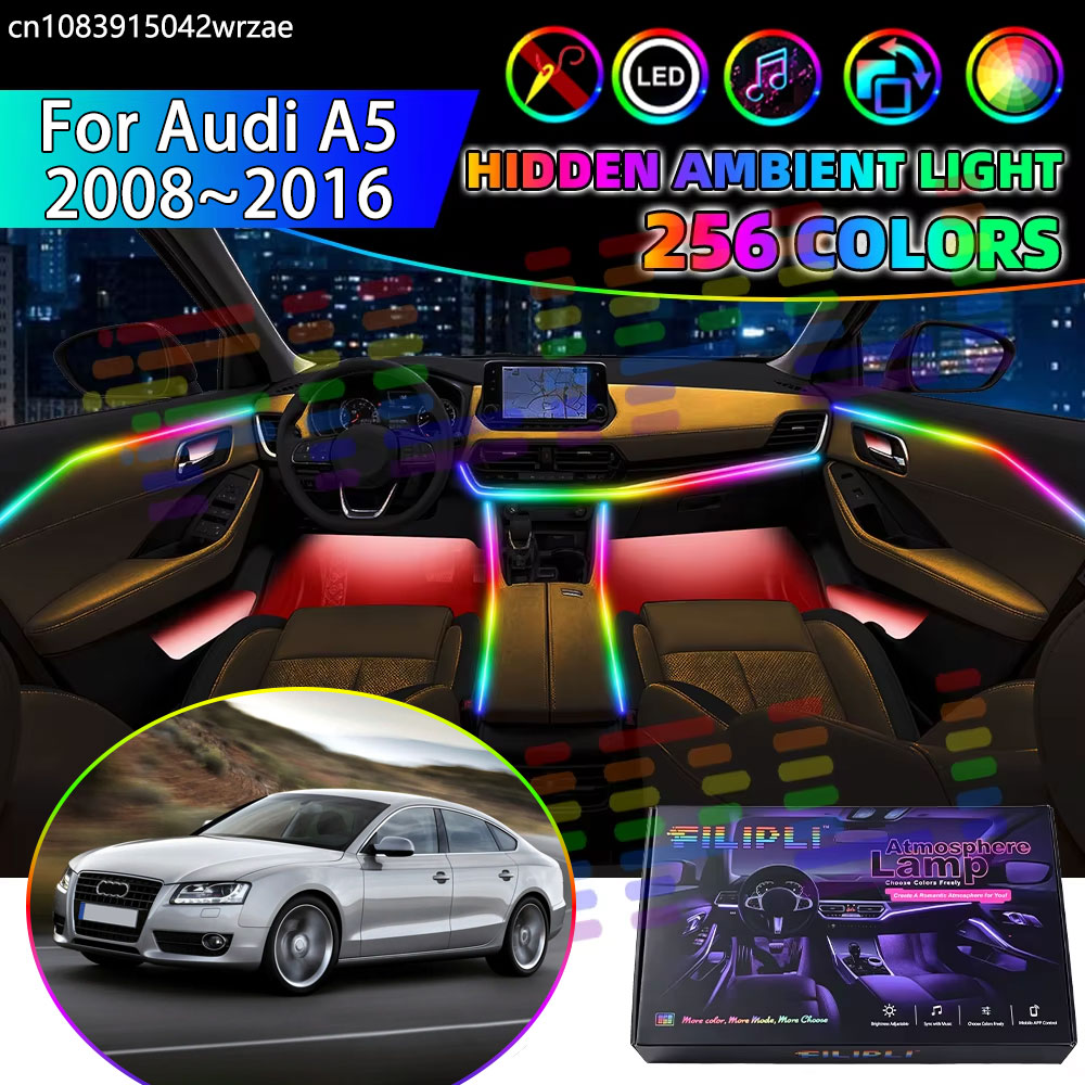 Para Audi A5 2008~2016 8T 8F M - Led Ambient Interior Car Lights App Control reseña y precio