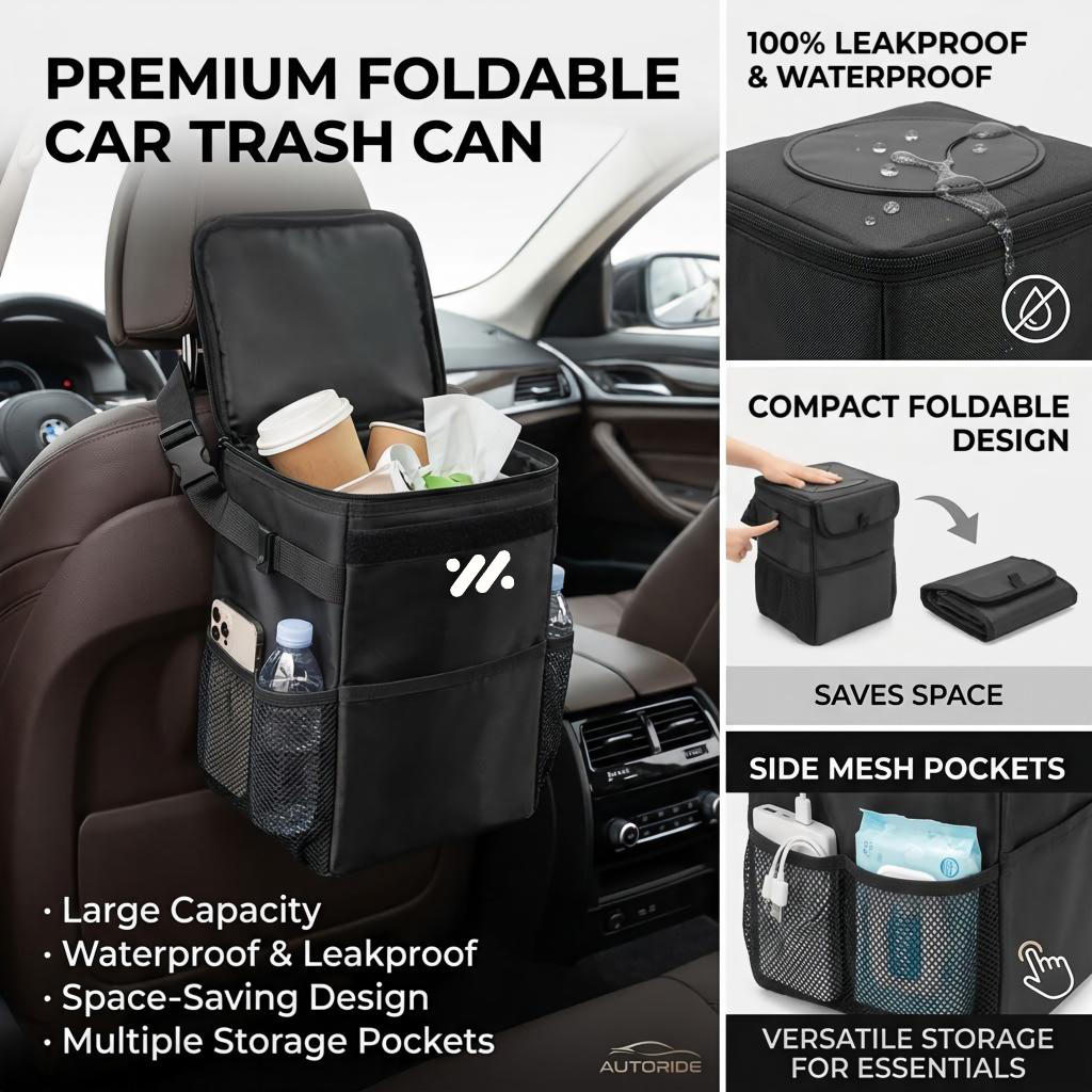 Bolsa de almacenamiento imperm - Waterproof Car Trash Can With Lid reseña y precio