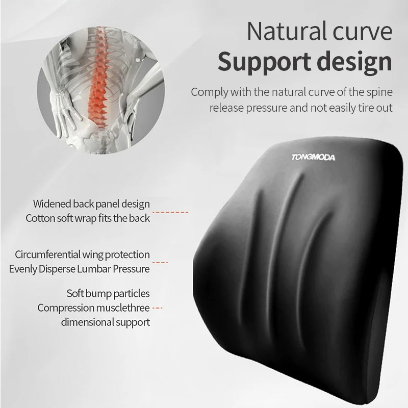 Cojín de espuma viscoelástica  - Memory Foam Car Neck Pillow Lumbar Support reseña y precio