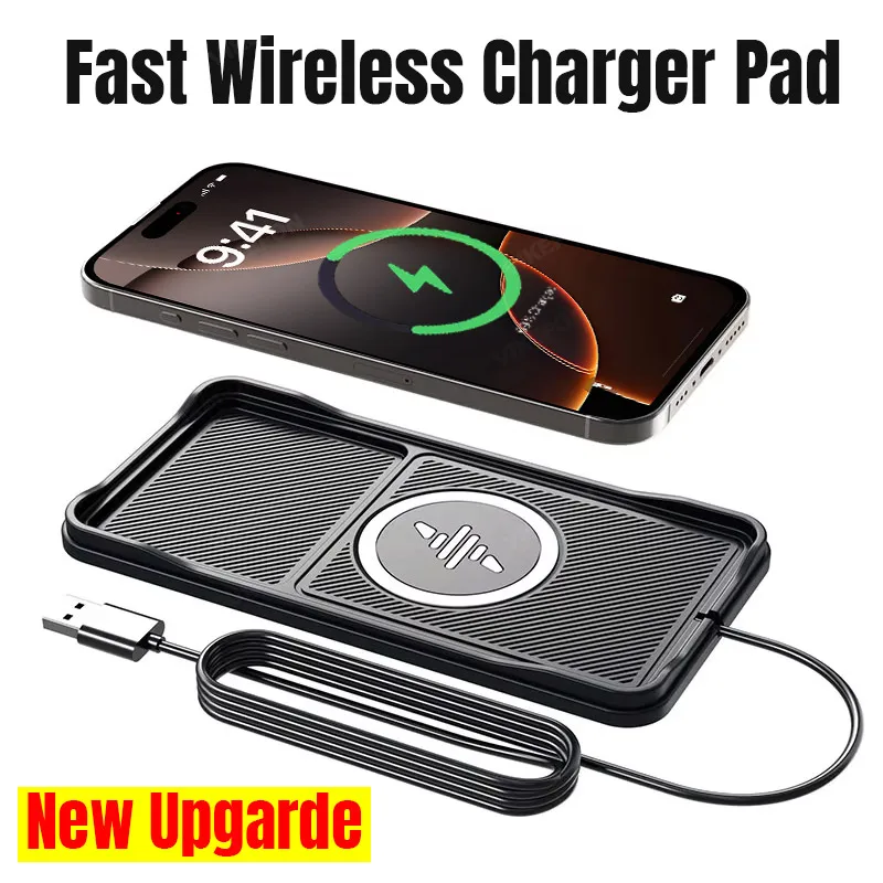 Base de almohadilla de cargado - Wireless Car Charger Mount Fast Charging reseña y precio
