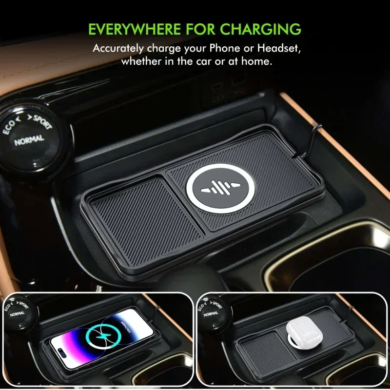 Base de almohadilla de cargado - Wireless Car Charger Mount Fast Charging reseña y precio