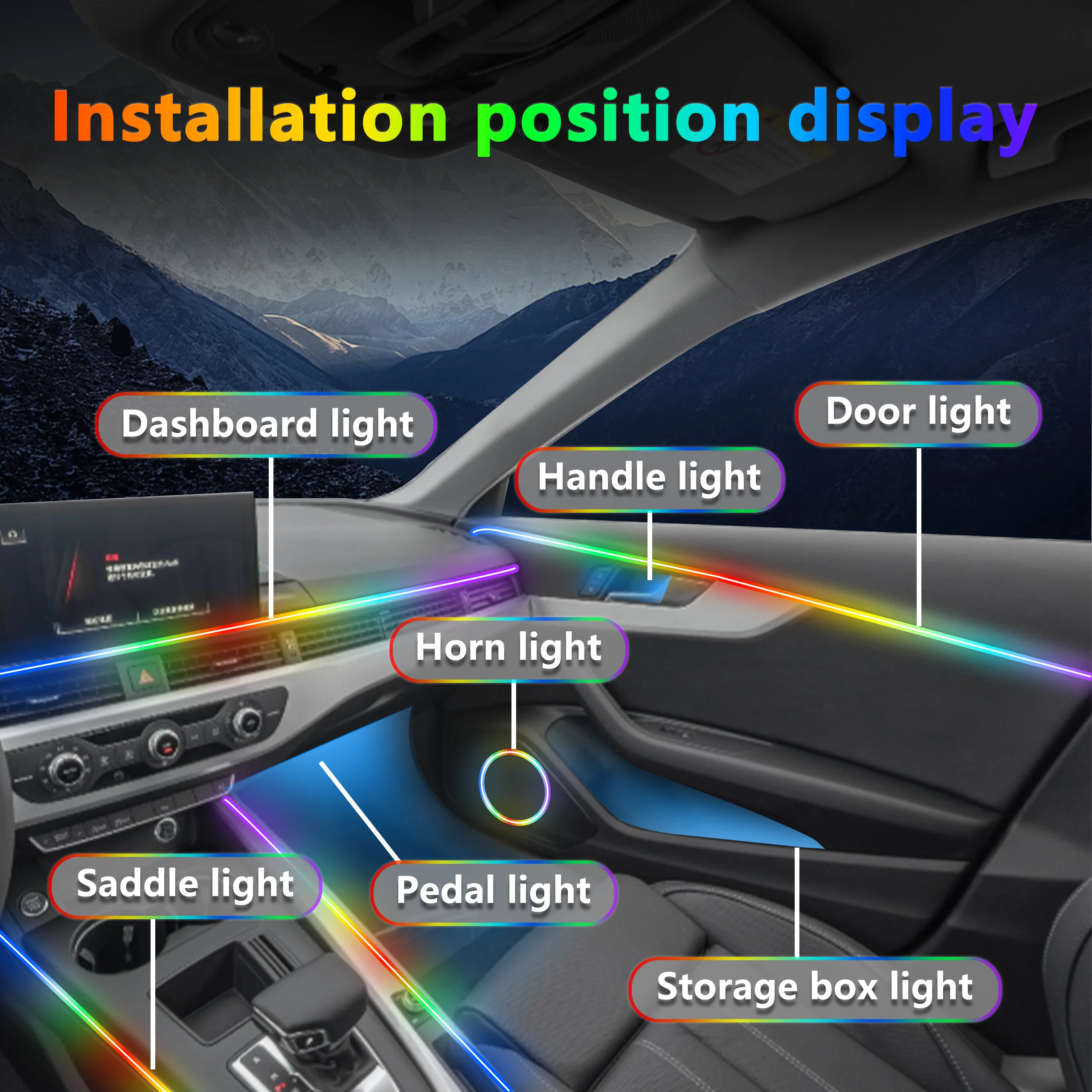 Kit de iluminación ambiental p - Led Ambient Interior Car Lights App Control reseña y precio