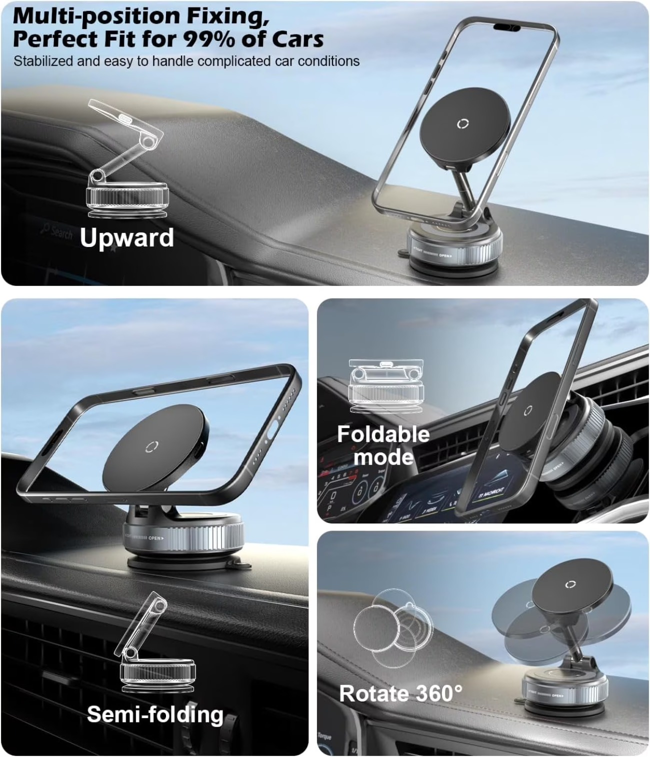 Cargador Inalámbrico Rápido de - Wireless Car Charger Mount Fast Charging reseña y precio